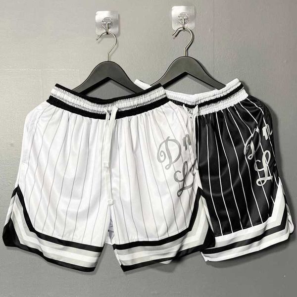 

american basketball pants men's and women's quarters under knee sports training shorts breathable quick drying running fitness pan, White;black