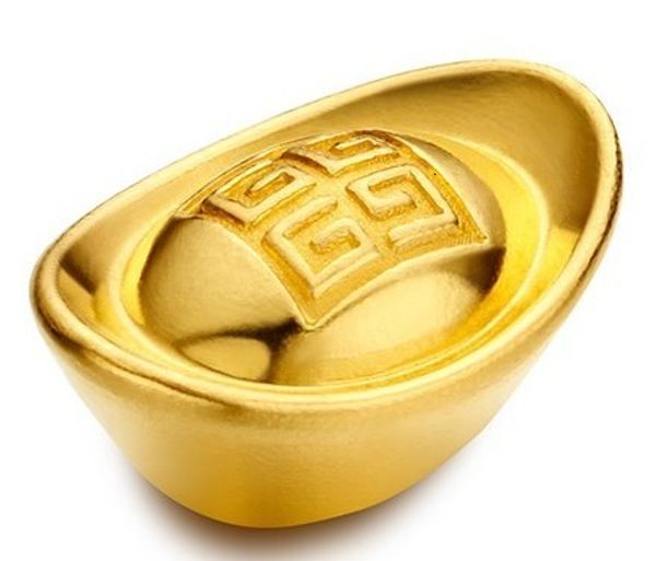 

beaded necklaces 24k pure gold yuan bao solid yellow ag999 1g 5g 230519, Silver