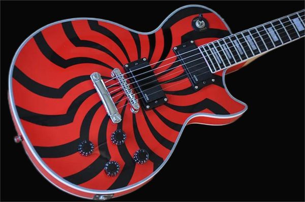 

zakk wylde bullseye custom shop electric guitar spider red black mahogany body n