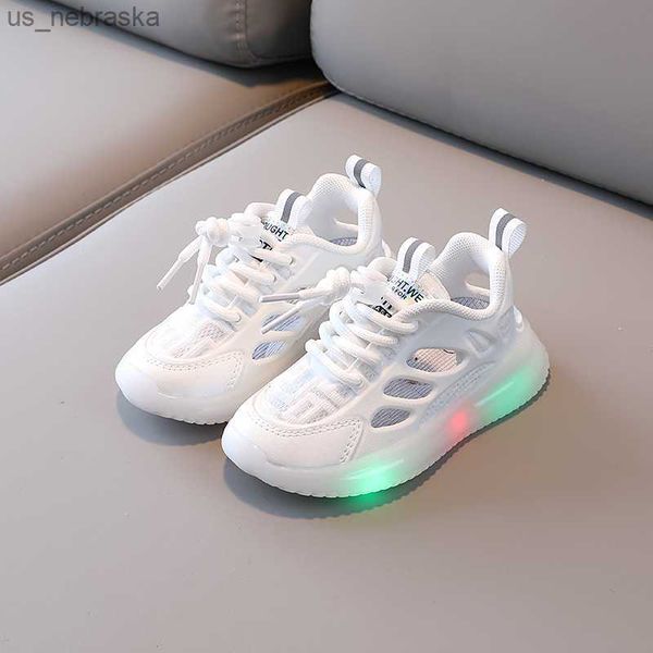 

athletic outdoor summer baby shoes breathable openwork children's shoes luminous girls kids casual sneakers shoes sapato infantil light, Black