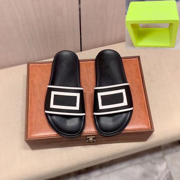 

casual flat slippers for mens fashion f printing text commute sandals superior quality beach shoes luxury designer comfort mens slippers, Black