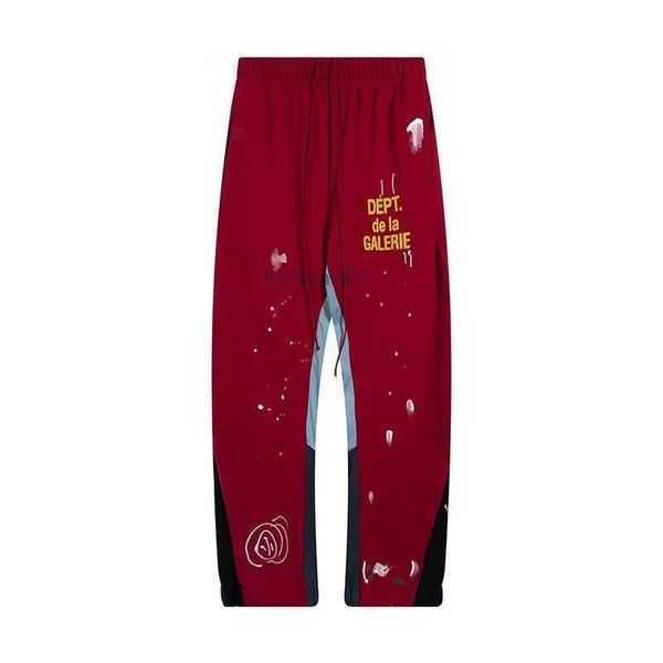 

galleries dept designer sweatpants sports pants 7216b painted flare sweat pant hand ink splashing stitched men039s and women05947847iqz2m3ky, Black