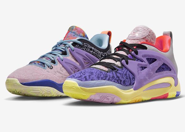 

kd 15 what the men basketball shoe with box 2023 kevins durant aunt pearl geode teal pink blue kids women sports shoes size us4-us12