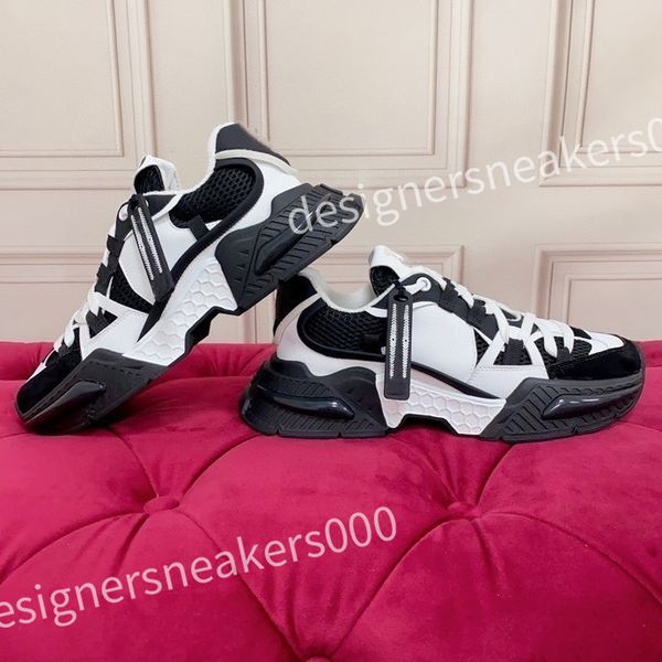 

new designer sneakers calfskin casual shoes reflective shoes leather trainers all-match stylist sneaker leisure shoe platform lace-up, Black