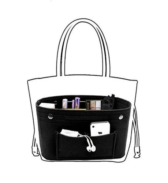 

makeup storage organizer felt cloth insert cosmetic bag multipockets fits in handbag cosmetic toiletry bag for travel organizer265700843