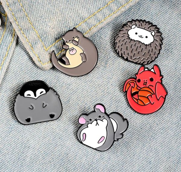 

cute penguin enamel brooches pin for women girl fashion jewelry accessories metal vintage brooches pins badge whole gift9579036, Gray