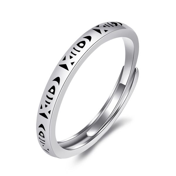 

band rings for women,fishbone pattern adjustable rings,for her gift, Silver