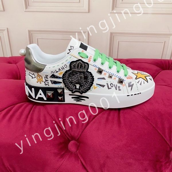 

luxurys casual shoes trainers women flats platform sneakers designer logo white black leather womens lace up mens size 35-45