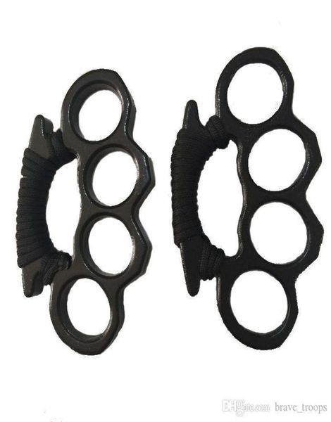 

thick new gilded mm steel brass knuckle duster color black plating silver hand tool clutch3291996