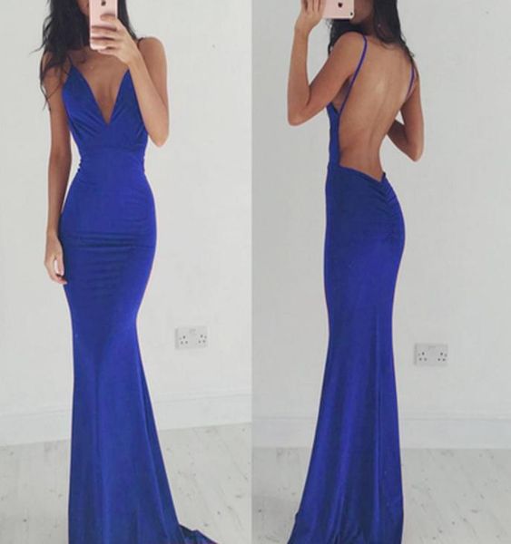 

elegant backless mermaid long party prom dresses 2018 white long sleeve satin ruched ruffles applique sweep train formal evening g5173271, Red