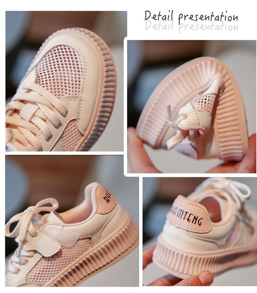 

2023 tennis children lightweight casual running shoes for baby girls kids boys rubber bottom antiskid outdoor gym mesh breathable sneakers 2, Black