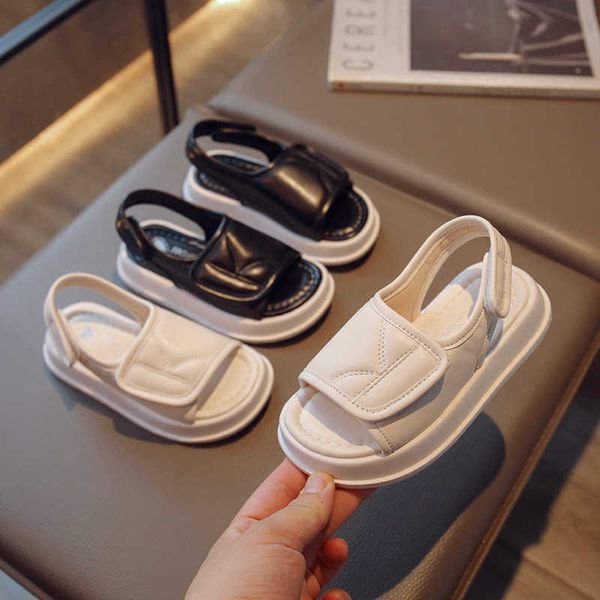 

sandals kids sandals new summer sport flat comfortable boys girls beach sandals flexible children sandals baby pu leather sandals g05033 aa2, Black;red