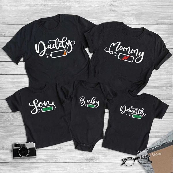 

family matching outfits baby child mother child family matching t-shirt cotton mother and daughter father son shirt girl boy g220519, Blue