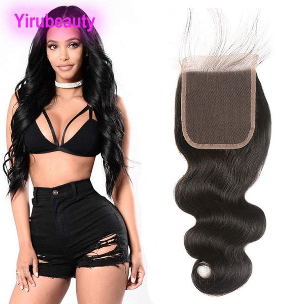 

malaysian human hair 1024inch virgin hair body wave swiss lace 5x5 lace closure middle three part3192628, Black;brown