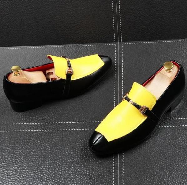 

brand spring men dress shoes shadow patent leather fashion groom wedding shoes men luxury italian style oxford shoe w2591042409, Black