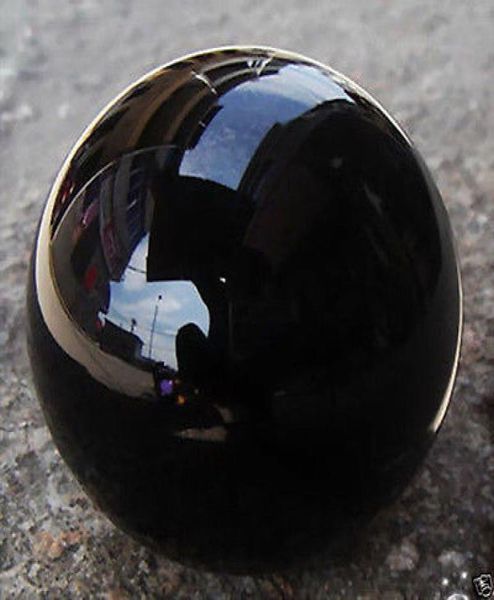 

40mm asian quartz pure black magic crystal glass healing ball sphere9128551
