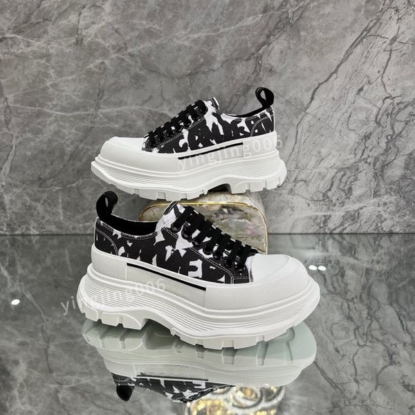 

2023fashion designer platform women casual shoes leather lace-up sneaker lady flat running trainers letters gym sneaker, Black