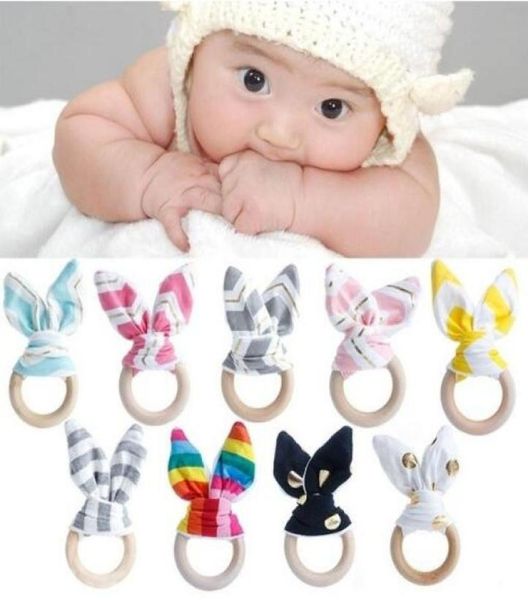 

baby teething ring teether natural wood circle with fabric wooden teething training sensory newborns toys6866633