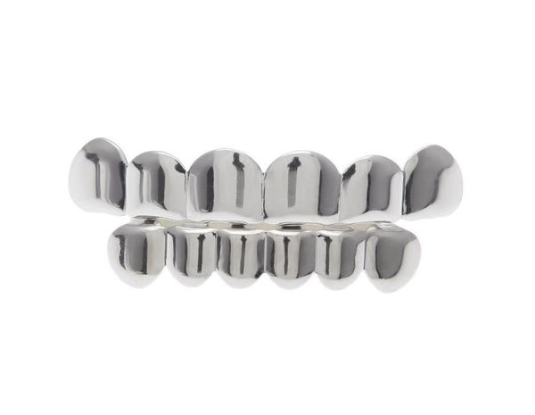 

new custom fit gold plated hip hop rock teeth grillz caps bottom grill set for christmas party vampire teeth3291486, Black