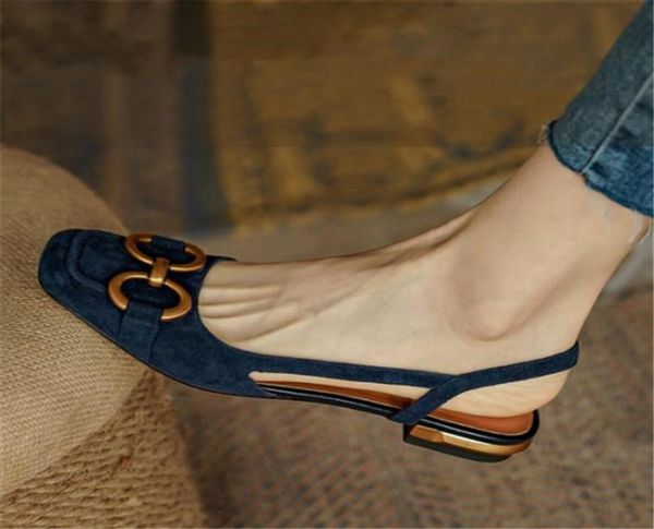 

women039s elegant sandals 2022 ladies office dress shoes women casual shoes square toes low heel sandals slip on flats2140493, Black