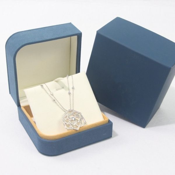 

new luxury continuously empty design rose diamond necklace pendant meaningful beautiful jewelry pendant, Silver