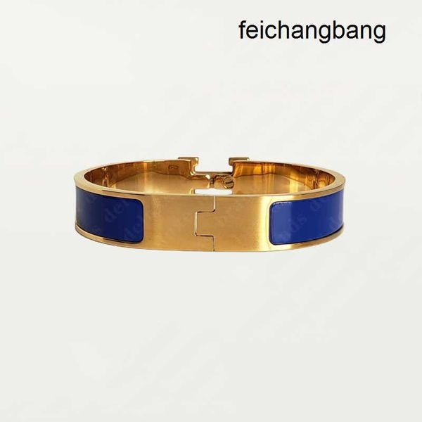 

h home brand bracelet wholesale classic h bracelet designer 18k gold bangle luxury brand enamel for men women birthday mother' day jewe, Black