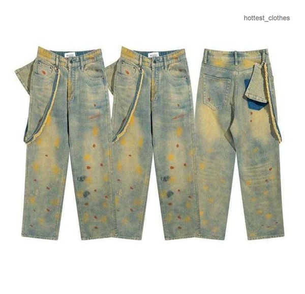 

pants designer jeans hiphop hole embroidery trousers casual loose sweatpants for men and women men's women's styles 3g2b, Blue