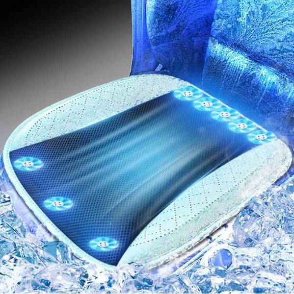

seat cushions 2023 new car seat ventilation cushion 12v usb summer fan blower single cooling cushion multi-functional refrigerating cushion