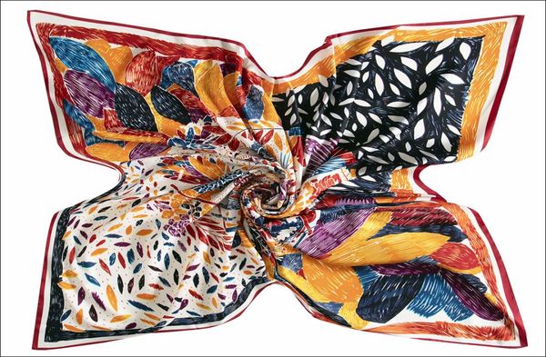 

130130cm silk hair scarf print lady scarf turban shawl large square scarf shawls and wraps vintage9039997, Blue;gray