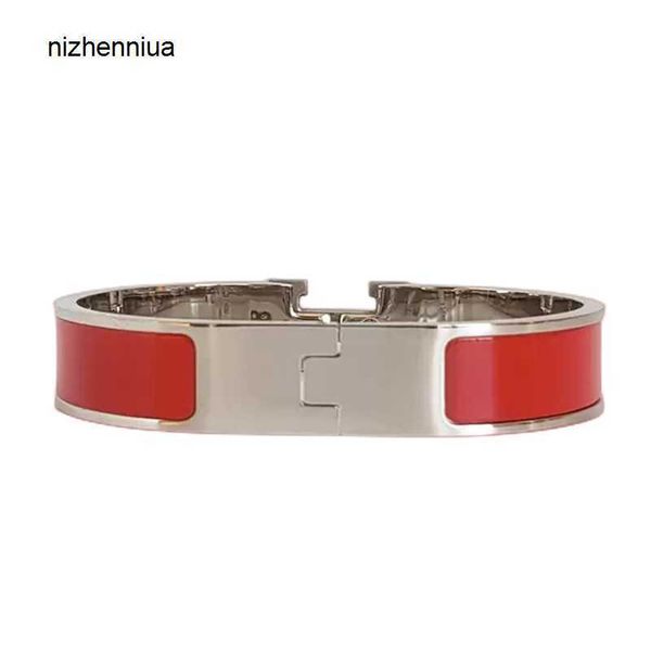 

classic designer bracelet h letter 18k white gold plated ladies torque bangle initial charm stainless steel buckle men bracelets wedding gi, Black