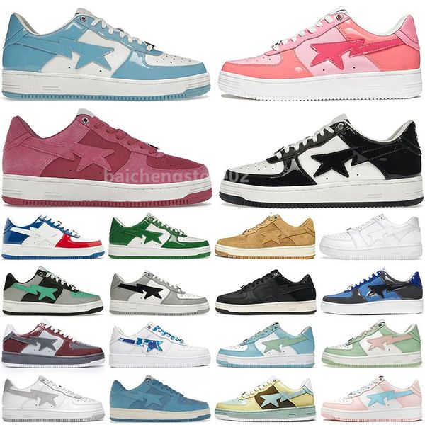 

designer shoes for mens womens sta outdoor trainers patent leather black white shark sax blue orange abc camo green white flats jogging walk