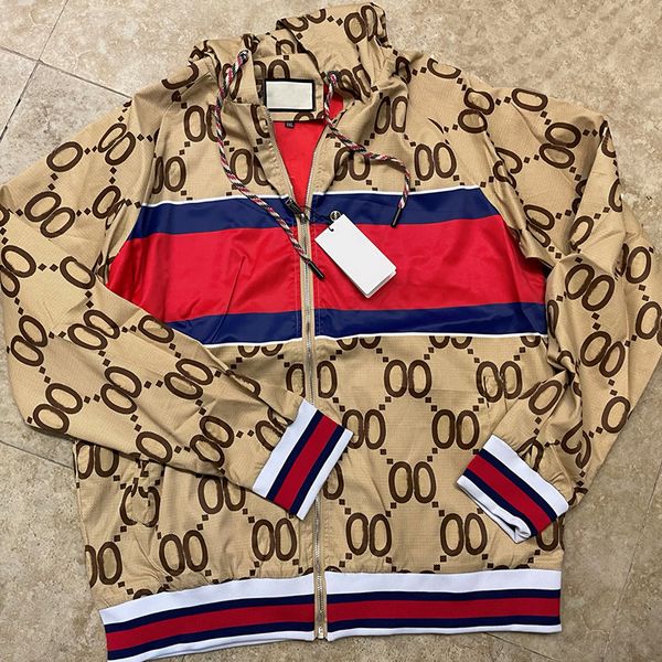 

designer mens jacket spring autumn windrunner fashion hooded sports windbreaker casual zipper jackets clothing, Black;brown