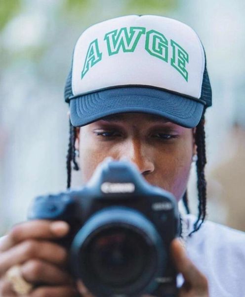 

awge baseball net cap asap rocky and hip hop street couple cap7353557, Blue;gray