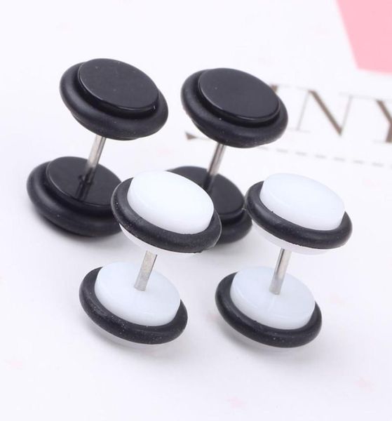 

black and white ear plugl p02 mix 2 colors 60 pcslot body piercing jewelry acrylic ear expander9007260, Silver