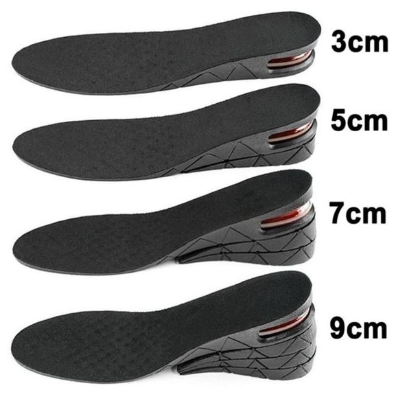 

height increase insoles air shoes cushion lifts inserts men women 3 9cm variable insole adjustable cut foot pad 2206101951271, White;pink