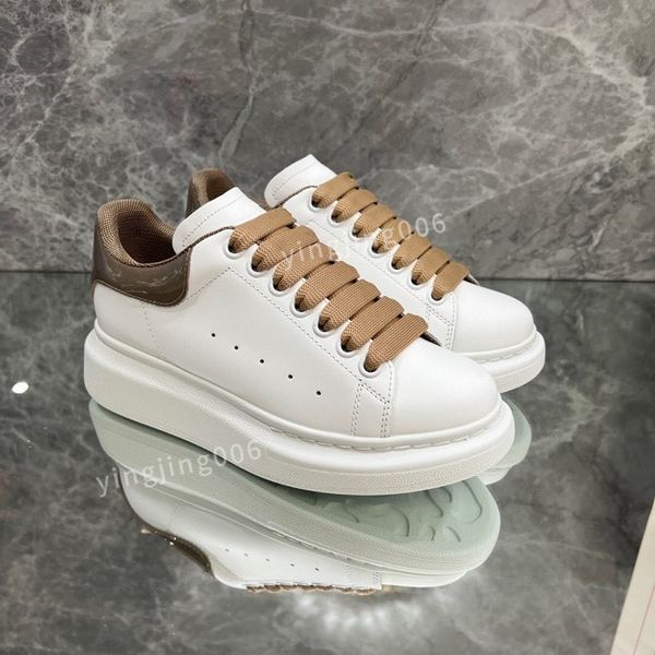 

2023fashion designer platform men casual shoes leather lace-up sneaker lady flat running trainers letters gym sneaker, Black