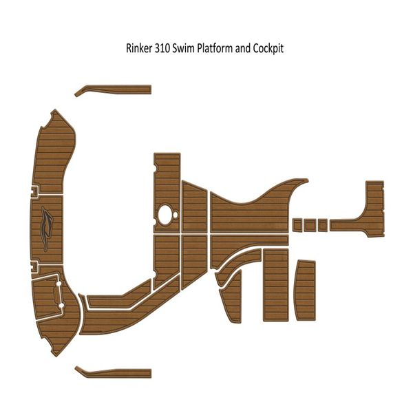 

rinker 310 swim platform cockpit pad boat eva foam faux teak deck floor mat