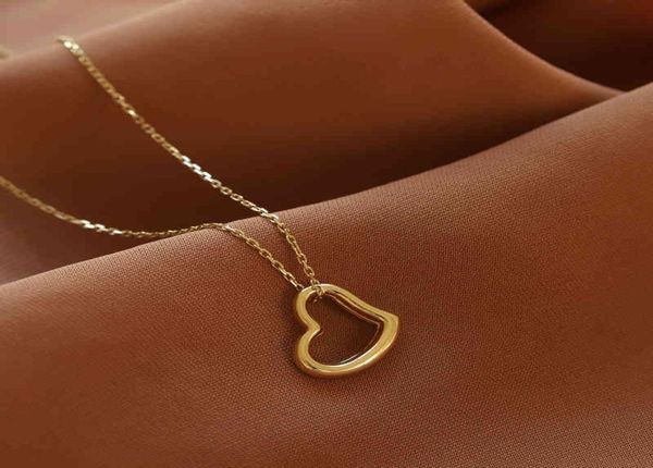 

pendant dainty fashion gold plated stainls steel heart pendant layering chain everyday jewelry open heart necklace luxury1203176, Silver