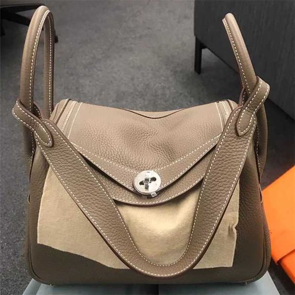 

authentic tote bag lindys luxury bags 2023 new cow skin litchi pattern lindi bag doctor's bag togo women's bag one-shoulder handba