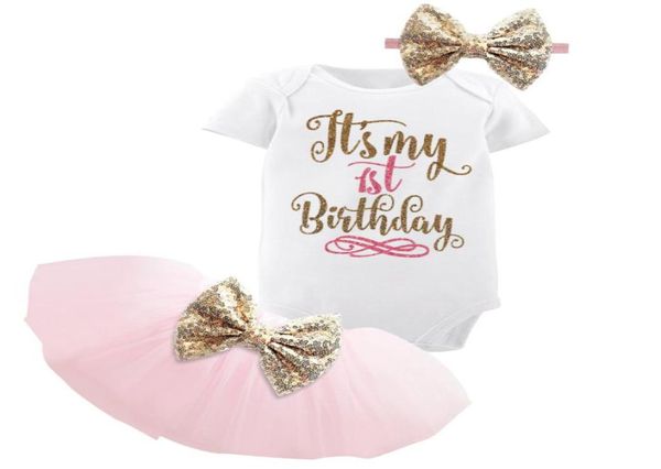 

1 year baby girl birthday dress kids baby clothes gold bow 6 months 1st 2nd birthday christening dresses for girls party wear5851152, Red;yellow