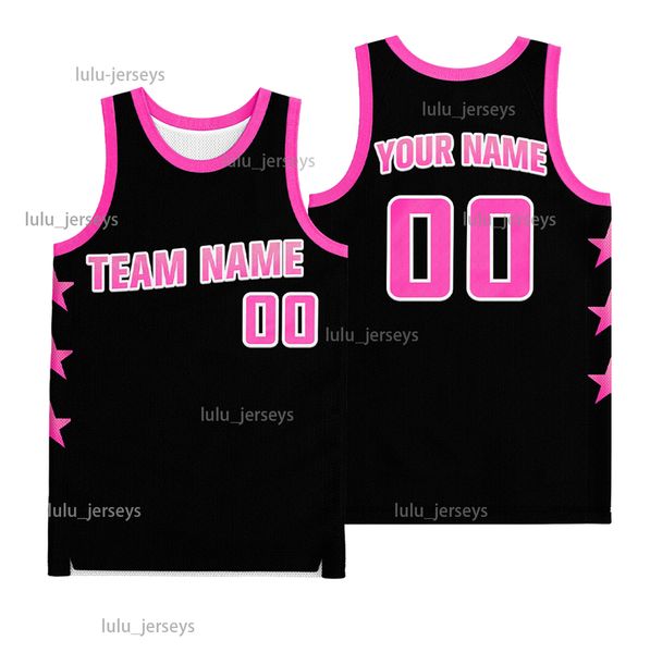 

custom new basketball jerseys fashion gradient star shirts uniform youth jerseys and embroideried for men new style (s-7xl), Black;red