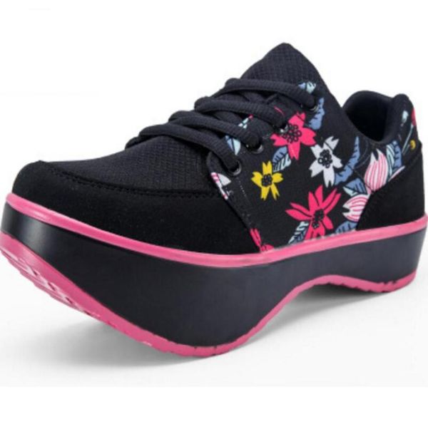 

toning shoes women039s sport for women swing wedges platform zapatos mujer canvas trainers tenis feminino shoes8523501, Black;yellow