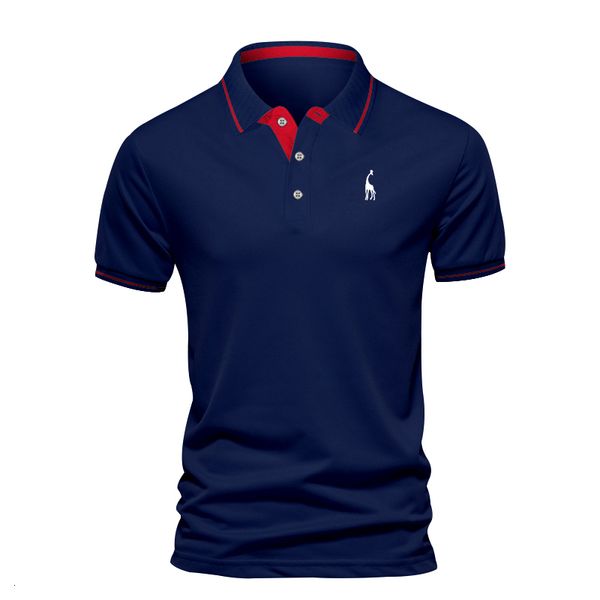 

men's polos men's summer leisure sports fashion short sleeve men's designer lapel polo shirt 230519, White;black