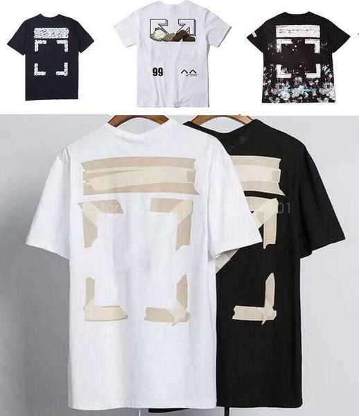 

fashion offs clothing mens and loose tees man casual street graffiti shirt sweatshirt off men's t-shirts white 1n9s, White;black