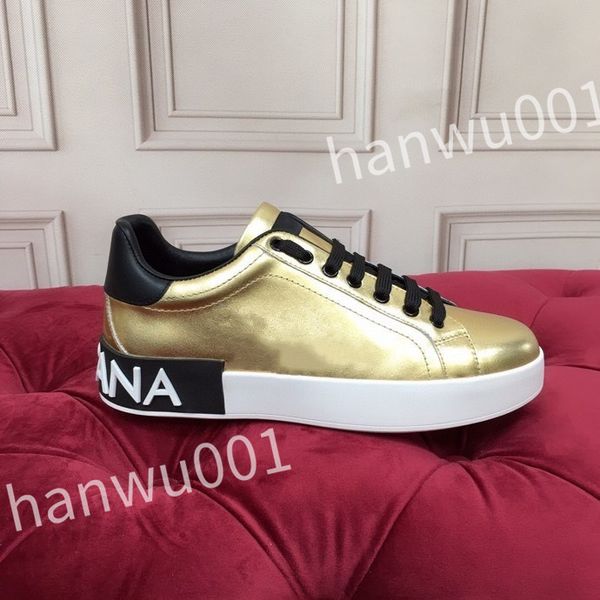 

luxurys quality casual shoes women's white outdoor running shoes printed calf leather men casual shoes sneakers, Black