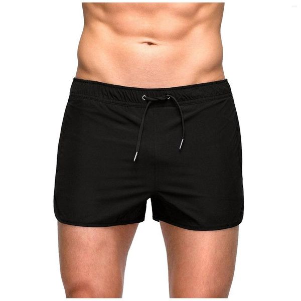 

men's shorts men beach pants sports summer slacks fashion durable swimwear boys swimming suits trunks one piece swimsuits quick-drying, White;black