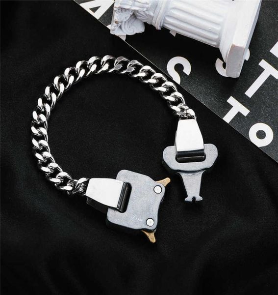 

alyx river link bracelets men and women lovers titanium stainless steel 1017 alyx 9sm bracelet fashion metal buckle jewelry q07177992460, Black