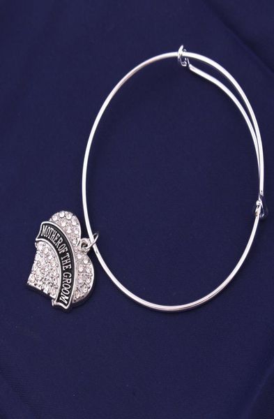 

tx004 factory direct s fahion new design adjustable bracelet mother of the groom bingo grammy charm letter shiny zircon ladies4984056, Golden;silver