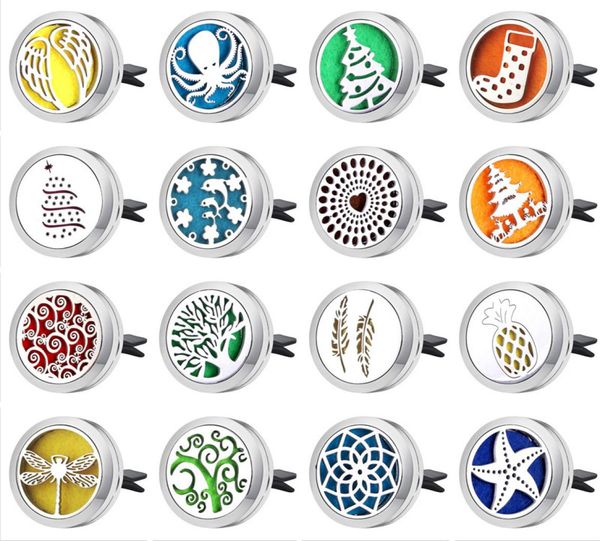 

10pcslot aromatherapy car diffuser jewelry magnet diffuser locket car vent clip removable clip perfume locket christmas gift c0228510734, Silver