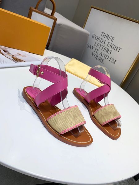 

2023blade women's hemp rope woven metal chain sandal slipper designer fashion luxury elegant simple material flat shoes comfortable des, Black